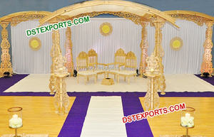 ชุด mandap mayuri ทำจากไม้ที่สวยงามสำหรับงานแต่งงานทำจากไม้ - Product Image 6
