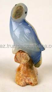 Statue de perroquet en marbre Onyx, sculpture de perroquet en marbre - Product Image 4