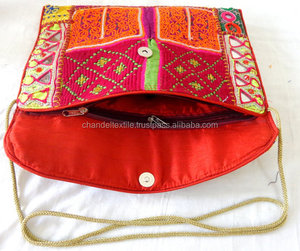 Banjara, bandolera Vintage para mujer, bandolera, bolso de mano bohemio gitano, bordado de espejo, embragues portátiles de algodón para mujer - Product Image 1
