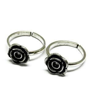 Anillo de plata de primera ley con punta para mujer, sortija, plata esterlina 925, oxidado - Product Image 3