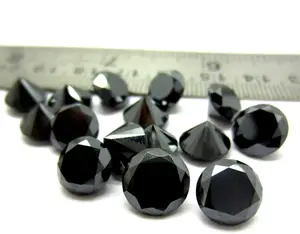 1 Carat Loose AAA Quality Calibrated Black Diamonds of 0.06 Carat In 2.40 to 2.60mm Loose Black Diamonds Price Per Carat