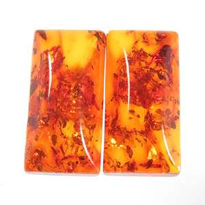 Collar de dentición de ámbar del Caribe, Gema suelta de cabujón ovalado - Product Image 1