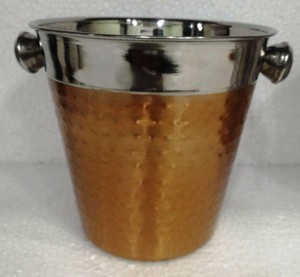 Cubos de vino Premium | Enfriadores de acero inoxidable para vino y champán Cubos de vino elegantes con asa - Product Image 1