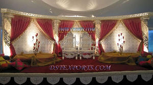 Pilar de cristal para escenario de boda asiática, conjunto de pilares de cristal de fibra, etapas modernas - Product Image 4