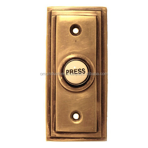 Plaque de sonnette de porte en fonte de fer et laiton antique OMG Industries - Product Image 5