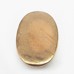 พลอย Pyrite ทองแดงทองเท้าธรรมชาติ17X25มม. ทรงหลังเบี้ยรูปไข่7.82 Gms พลอยหลวม IG4219 - Product Image 2