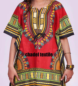 Caftán de Algodón para Mujer Africana, Talla Grande, Vestido Maxi con Estampado Dashiki, Vestido Hippie con Cordón Ajustable, Talla Única para Adultos, Venta al por Mayor - Product Image 3