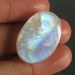 ราคาโรงงานขายส่ง พลอยมูนสโตนสีรุ้งธรรมชาติ ทรงหลังเบี้ย แบบหลวม ขนาดต่างๆ ตามสั่ง น้ำหนัก 100 กะรัต เกรด AAA - Product Image 1