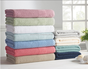 Serviette de bain en bambou doux 100% de couleur unie avec une belle couleur et une serviette de bain de golf à séchage rapide super absorbante d'Inde - Product Image 5