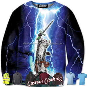 Men's Polyester Sublimation Crew Neck Sweatshirt Women's Hoodies & Sweatshirts - Product Image 2