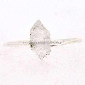 Derniers nouveaux bijoux de mode argent plaqué 925 argent sterling Herkimer diamant pierre précieuse bague faite à la main pour tout le monde - Product Image 2