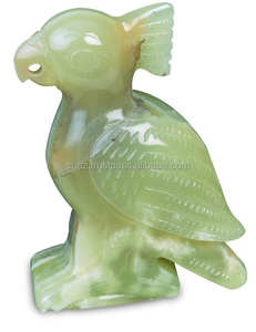 Statue de perroquet en marbre Onyx, sculpture de perroquet en marbre - Product Image 1