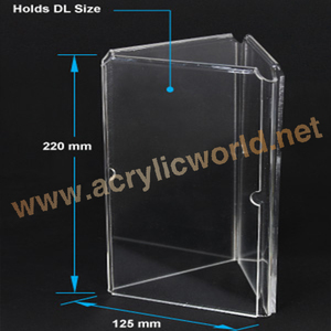 Soporte de menú A4 en forma de T, soporte de señal acrílico transparente de 8,5x11 pulgadas - Product Image 4