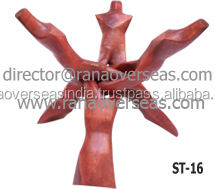 Cristal Cobra en bois poli pour support de boule avec trois jambes pour la décoration de table d'hôtel de bureau à domicile - Product Image 2