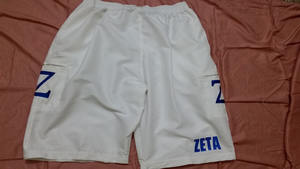 PANTALONES CORTOS DE SOFTBALL PERSONALIZADOS BLANCOS CON LOGOTIPOS DE DIFERENTES COLORES - Product Image 3