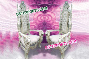 Sillas de perlas de plata para boda, sillas de escenario para recepción de ceremonia de boda, conjunto de Mandap de boda hindú, sillas de decoración Australia - Product Image 4