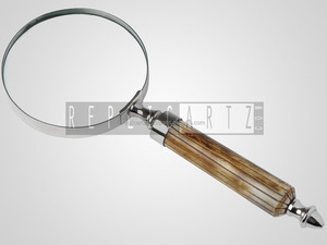Loupe de poche antique en laiton avec manche en os d'animal véritable, décoration nautique, loupe de bureau vintage, décoration maritime - Product Image 3