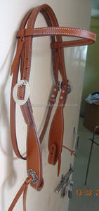 Cabestro Western Plain de Cuero Vacuno Americano con Herrajes de Acero Inoxidable Rider's Trust de Alta Calidad para Equitación en Tamaños Completo/Cob - Product Image 2