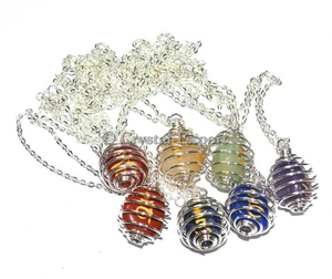 Pendentif Cage Gravé Chakra Sanskrit en Gros, Taille 25-40mm, Poids 50-130g - Product Image 1