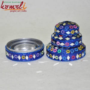 <b>Mirror</b> Working <b>Beaded</b> Trinket Box Working Indian Trinket Box - Product Image 5