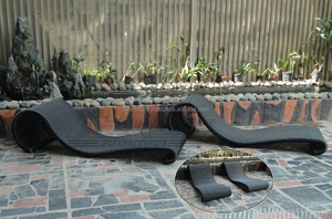 Meilleure vente de chaise longue en osier et rotin pour l'extérieur, mobilier de salon et de salle à manger pour les hôtels et les plages - Product Image 2