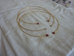 Collier statement en onyx plaqué or alliage, vente directe d'usine, métal flexible, unisexe - Product Image 5