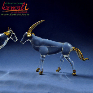 รูปปั้นสัตว์แก้วแบบกำหนดเอง รูปออยซ์ สำหรับตกแต่งบ้าน - Product Image 3