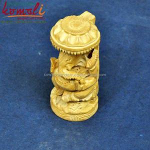 Statue de Ganesh en bois sculpté - Product Image 4