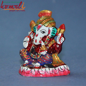 Estatua de Ganesha Meenakari Chaturbhuj, Decoración del Hogar, Adorno para Colgar en la Pared - Product Image 2