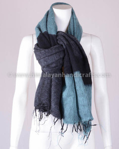 Châle en laine de yak à double motif de l'Himalaya HYWS 302 B - Product Image 2