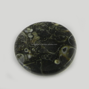 Cabujón Redondo de Jaspe Turterra Natural de 18 mm, Gema Mineral Verde y Azul para Joyería - Hermoso Cristal - Product Image 2