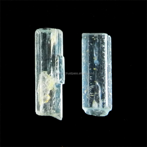 Fila de lápices de 4x11mm, piedra preciosa semipreciosa aguamarina Natural de Brasil, 1 par de 2,8 Cts para ajuste de bisel IG4708 Ishu Gems BR - Product Image 1