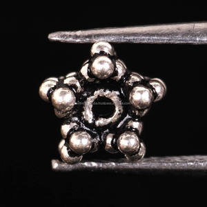 Cuentas de Estrella de Plata de Ley 925 Únicas para Diseñar Joyas, Accesorios para Pulseras y Pendientes, Fabricación de Joyas de Metal de Primera Calidad - Product Image 1