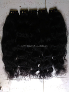 Extensions de cheveux vierges indiennes non traitées pour la tissage de cheveux, prix d'usine - Product Image 1
