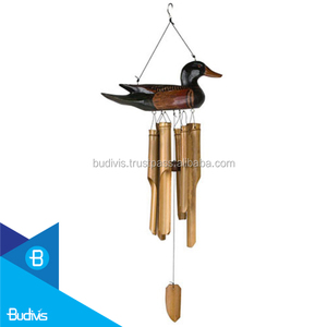 Wholesale nature campanas outdoor garden bamboo wind chimes and home decoration 100% handmade wind wooden bell made in bali