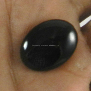 Csja — Cabochon ovale en pierre naturelle noire, 16x21mm, 2.68 gms, pour bijoux ig054 - Product Image 3