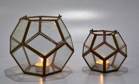 Lanterne à bougie en métal zinc antique de petite taille, faite à la main, de haute qualité, avec verre transparent, décoration d'intérieur pour les occasions de Pâques IHA MFG