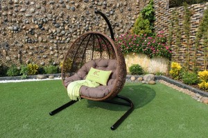 Poly vimini bellissimo relax all'aperto mini giardino altalena sedia mobili Rattan Egg chair mobili da giardino all'aperto-amaca - Product Image 3