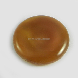 Calcedonia amarilla natural de 30 mm, 10.15 g, cabujón redondo, piedra preciosa para joyería - Product Image 1