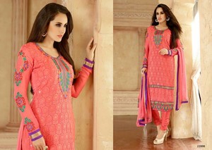 Traje Anarkali Punjabi para Mujer, para Bodas y Fiestas, Material de Algodón y Lino Pesado, Listo para Usar, Hecho en Delhi - Product Image 6