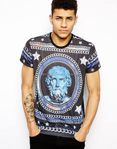 Alta calidad Anti-Pilling poliéster/algodón bambú personalizado sublimación impresión camiseta hombres verano ropa deportiva nuevo diseño en blanco - Product Image 3