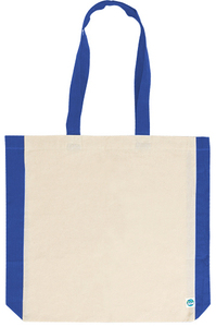 Sac fourre-tout imprimé couleur avec accents latéraux-Fabriqué à partir de 6 oz. Coton basique, mesure 16 "H X 15" W X 3 "D et est livré avec votre logo. - Product Image 5