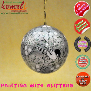 Papermache Glitter เครื่องประดับคริสต์มาส,เครื่องประดับคริสต์มาสที่เป็นมิตรต่อสิ่งแวดล้อมสำหรับตกแต่งคริสต์มาสขายส่ง - Product Image 3