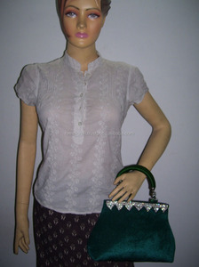 ZIircon Chenille Clutch beaded Purse - Product Image 6
