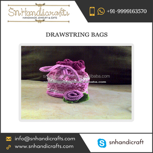 Crochet Pouch <b>Small</b> Cotton <b>Drawstring</b> <b>Bags</b> Organic Cotton <b>Drawstring</b> <b>Bags</b> - Product Image 1