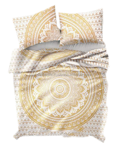 Gold Ombre Mandala Duvet Cover Set Cover Bohemian Mandala Throw 2 Matching <b>Pillow</b> Cases Cover Zipper Sheet Duvet Set Home Decor - Product Image 1