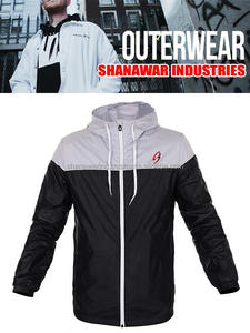 Veste coupe-vent légère à capuche pour homme, style urbain, 100% nylon, imperméable, service OEM disponible - Product Image 2