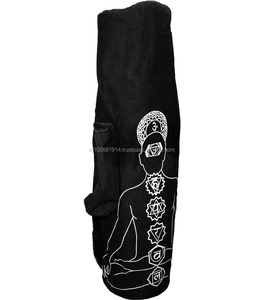 New Indian Chakra Embroidered Cotton Canvas Yoga Mat Bag Wholesale Price - Product Image 1