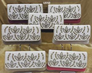 กระเป๋าช็อปปิ้งแบบพับได้สำหรับผู้หญิงกระเป๋าแฟชั่นงานปาร์ตี้แบบดั้งเดิมทำด้วยมือแบบอินเดียกระเป๋าผ้าปักลายพิเศษ - Product Image 2