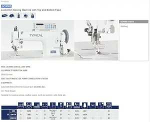 TYPIQUE GC0303 MACHINE À COUDRE À PLAT POUR LE MATÉRIEL LOURD